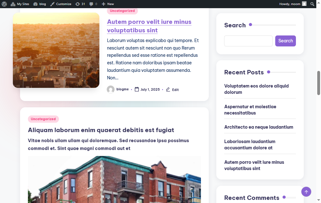 Project Screenshot 3 of the mobile layout